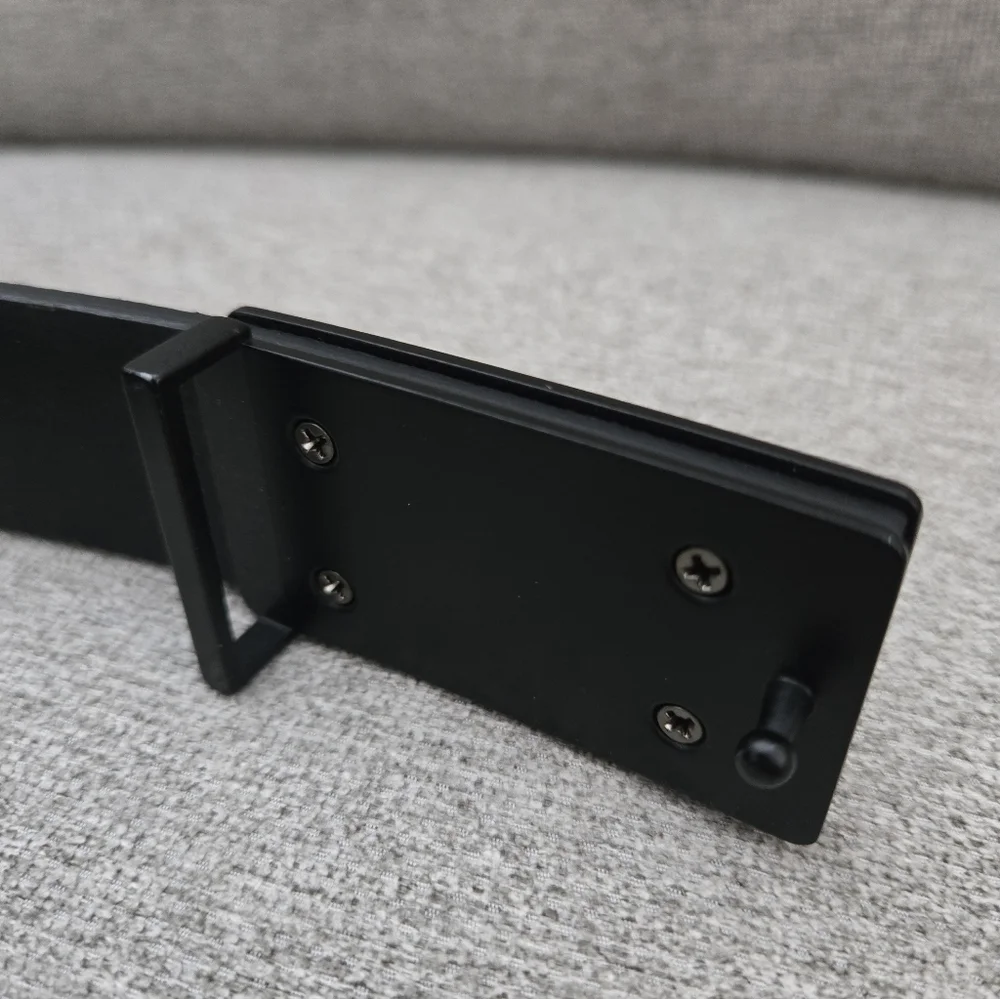 Armani Exchange Black Textured Belt – Logo Buckle – Men’s Designer Belt - Picture 5 of 5